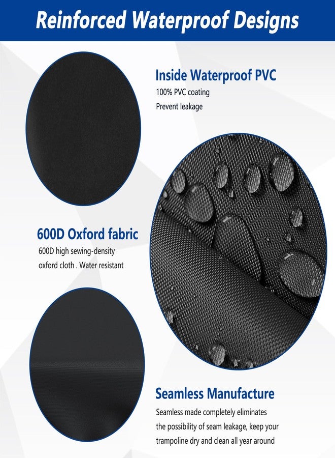 SoloToo Mini Trampoline Cover 48 Inch Waterproof Fitness Trampoline Cover for Adults - Not Spring Covers (Black) - Image 4